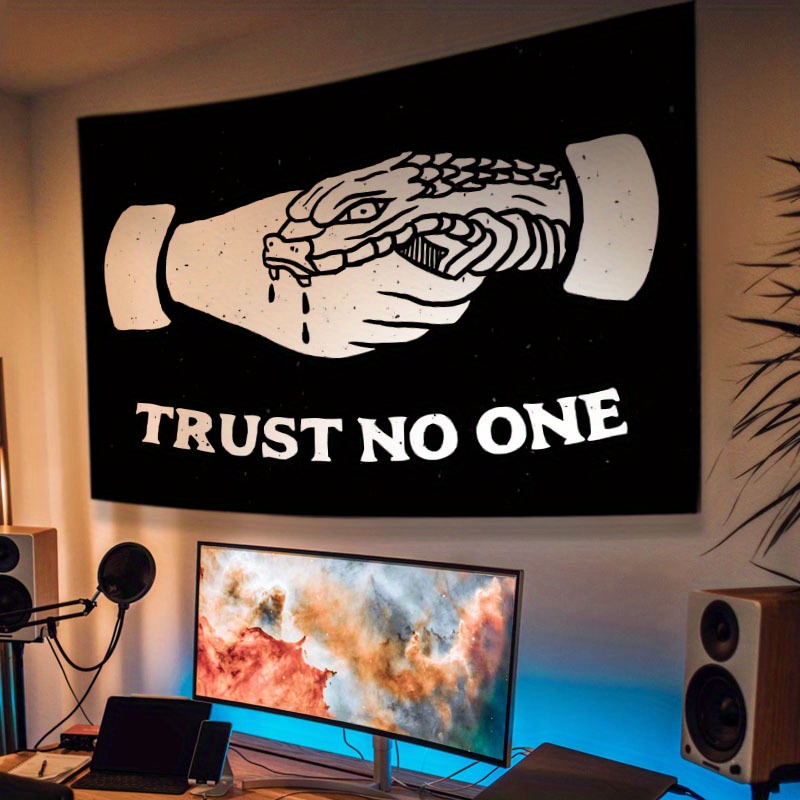 Warning Quotes Polyester Tapestry Aesthetic Wall Hanging Decor_voghion.com