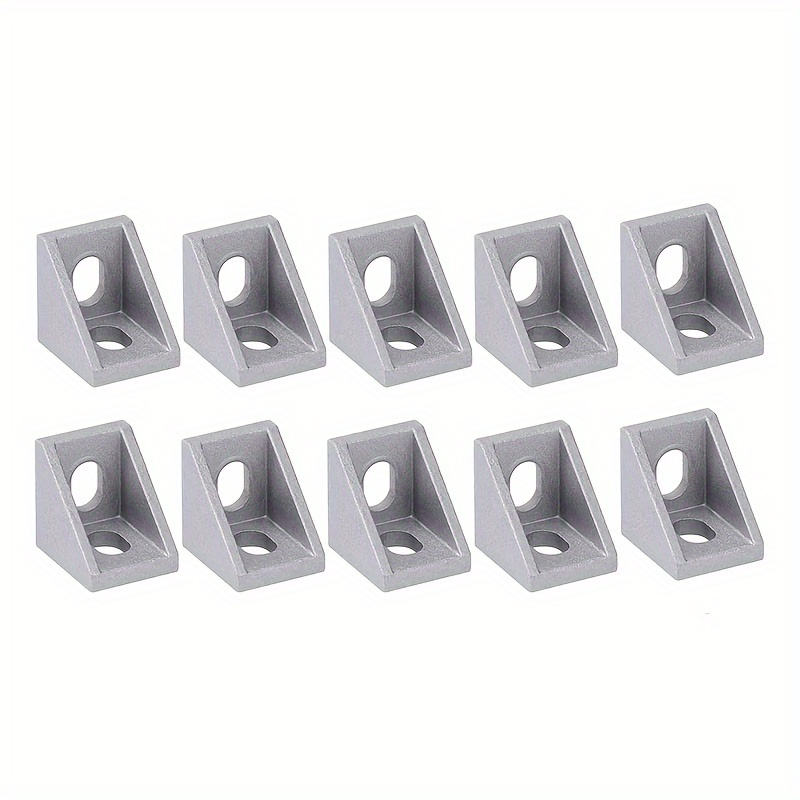 E-shop 10 Stk. 2020-Serie Winkelhalterung - Rechtwinklig 2-Loch, Aluminiumlegierung, für 20x20mm Extrudierte Profile mit 6.5mm Schlitzen, Langlebige