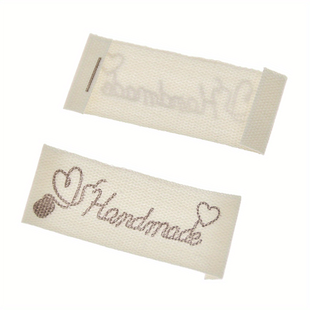 E-shop 50 Stück Herz-Muster Stoffetiketten für Mäntel, Hüte, Schuhe, Socken, - -Anhänger