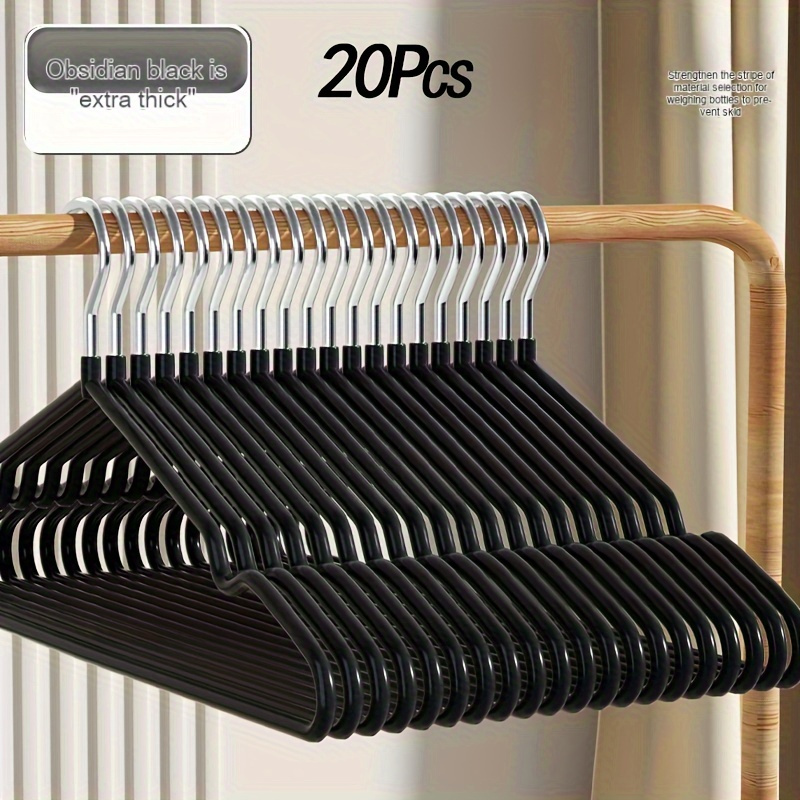 

20-piece Heavy Duty Metal Clothes Hangers With Shoulder - Non-slip, Durable Coat & Suit Racks For Bedroom And Bathroom Organization Laundry Room Accessories Hangers For Clothes