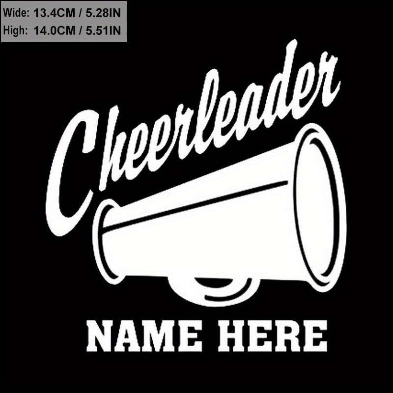 

Cheerleader Custom Personalized Vinyl Decal Sticker Megaphone White