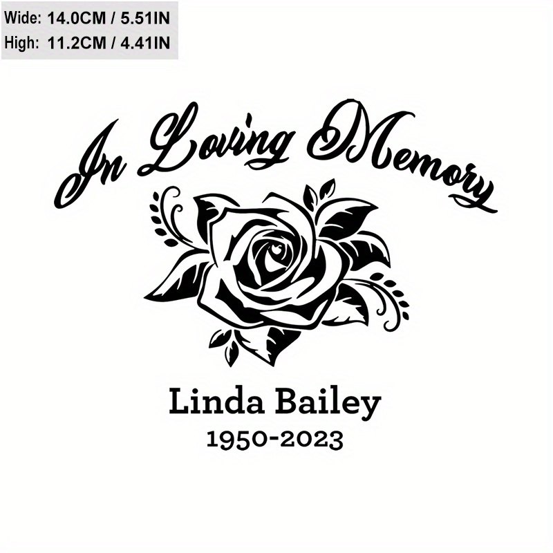 

Customized Personalized In Loving Memory Of Rose Sticker