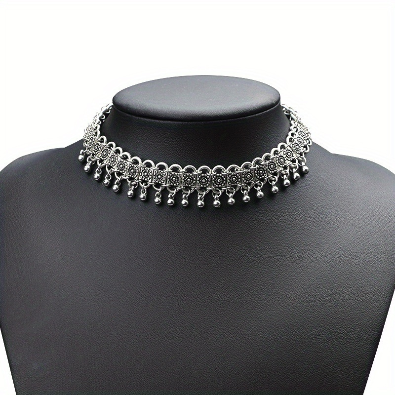 TEMU 1pc Collier Bohème avec Pendentif à Glandes, Bijou de Cou Vintage pour Femmes, Cadeau
