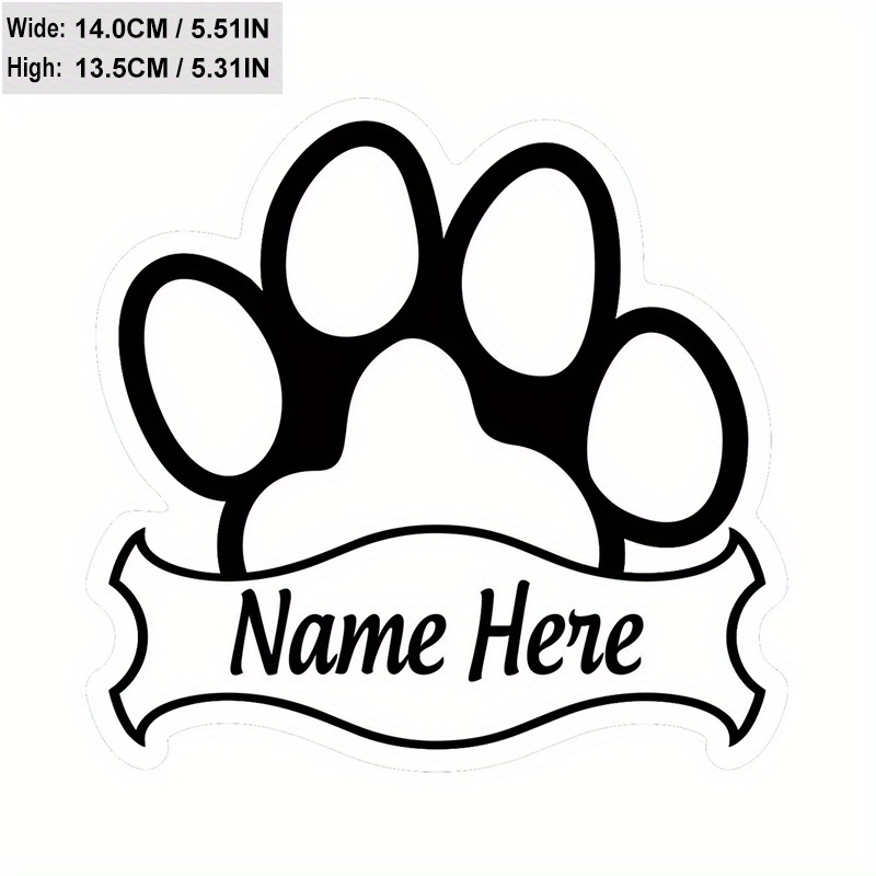 

Customized Cat Paw Sticker - Many Colors - Personalized Name Vinyl Decal Memorial Paw Car Truck Window Pet Decal