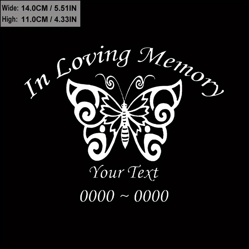 

Custom Butterfly In Loving Memory Personalized Car-wall-vinyl Decals Stickers