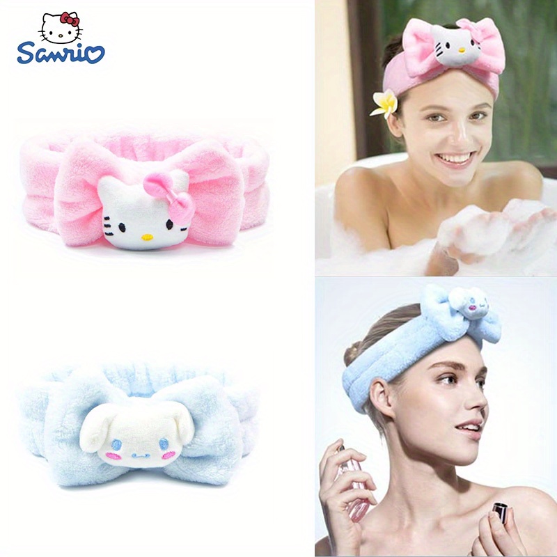 

Lovely Cartoon Character Bowknot Decorative Head Band Cute Elastic Non Slip Hair Hoop For Women And Daily Use Suitable For Face Washing Skin Care Make Up