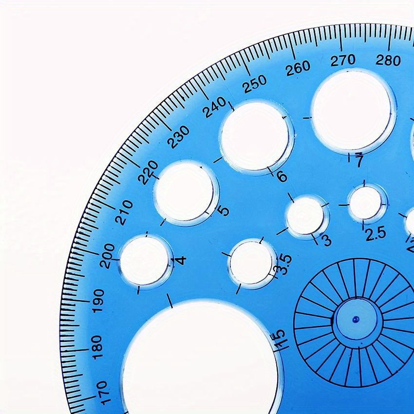 360degree Transparent Circle Ruler Ideal For Office And School