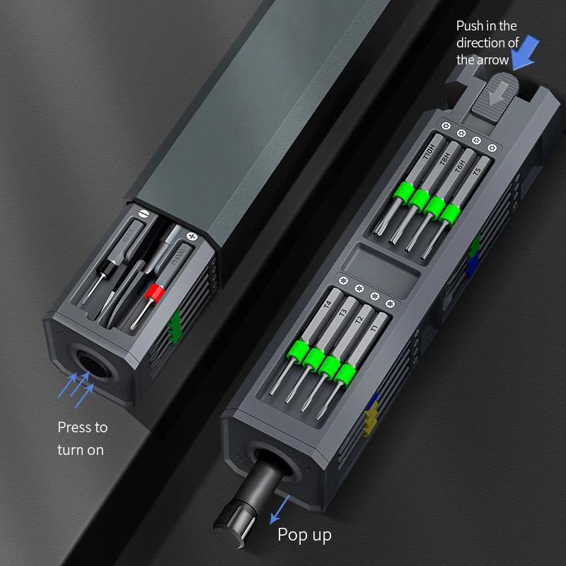 

Mini Magnetic Precision Screwdriver Set Hidden Head 30in 1 Portable Screwdrivers Kit Multifunction Repair Diy