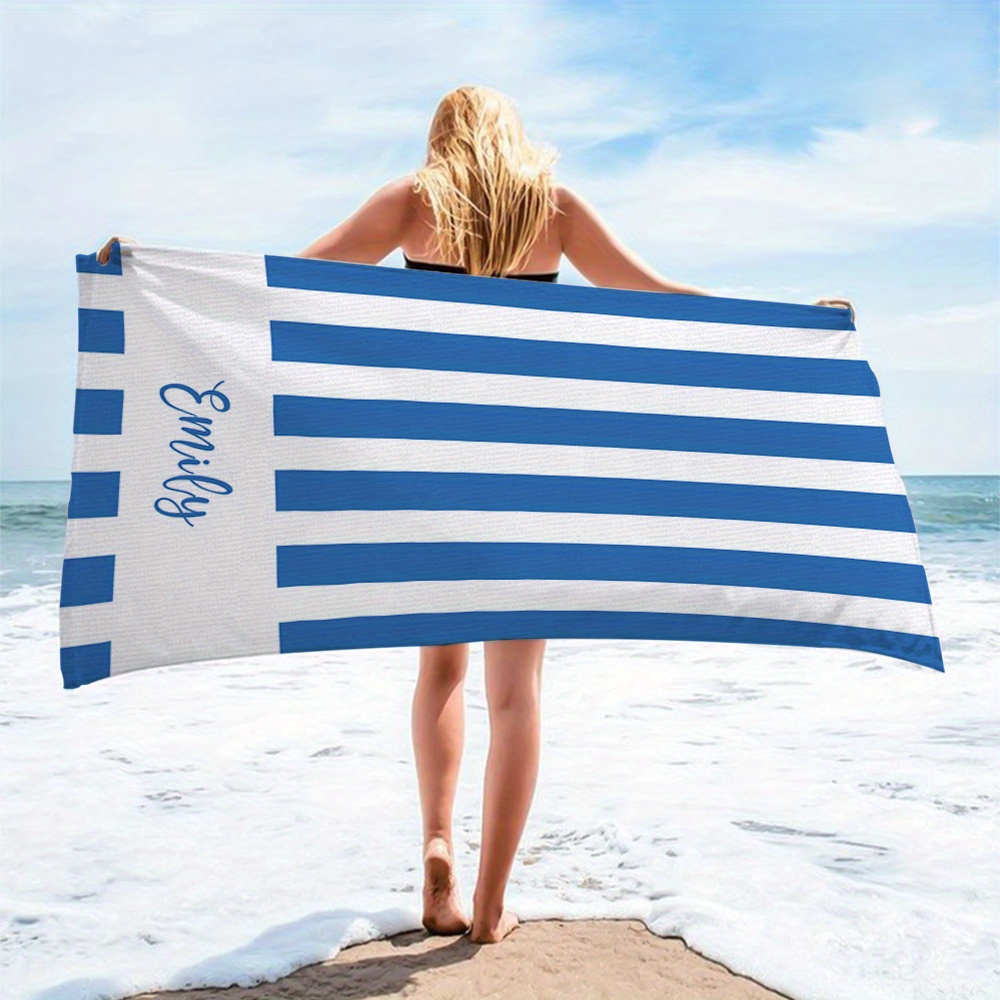 1pc 31 5 63in   customize beach towel striped adult beach towel for beach pool party vacation beach   blanket pool towel for men women 3