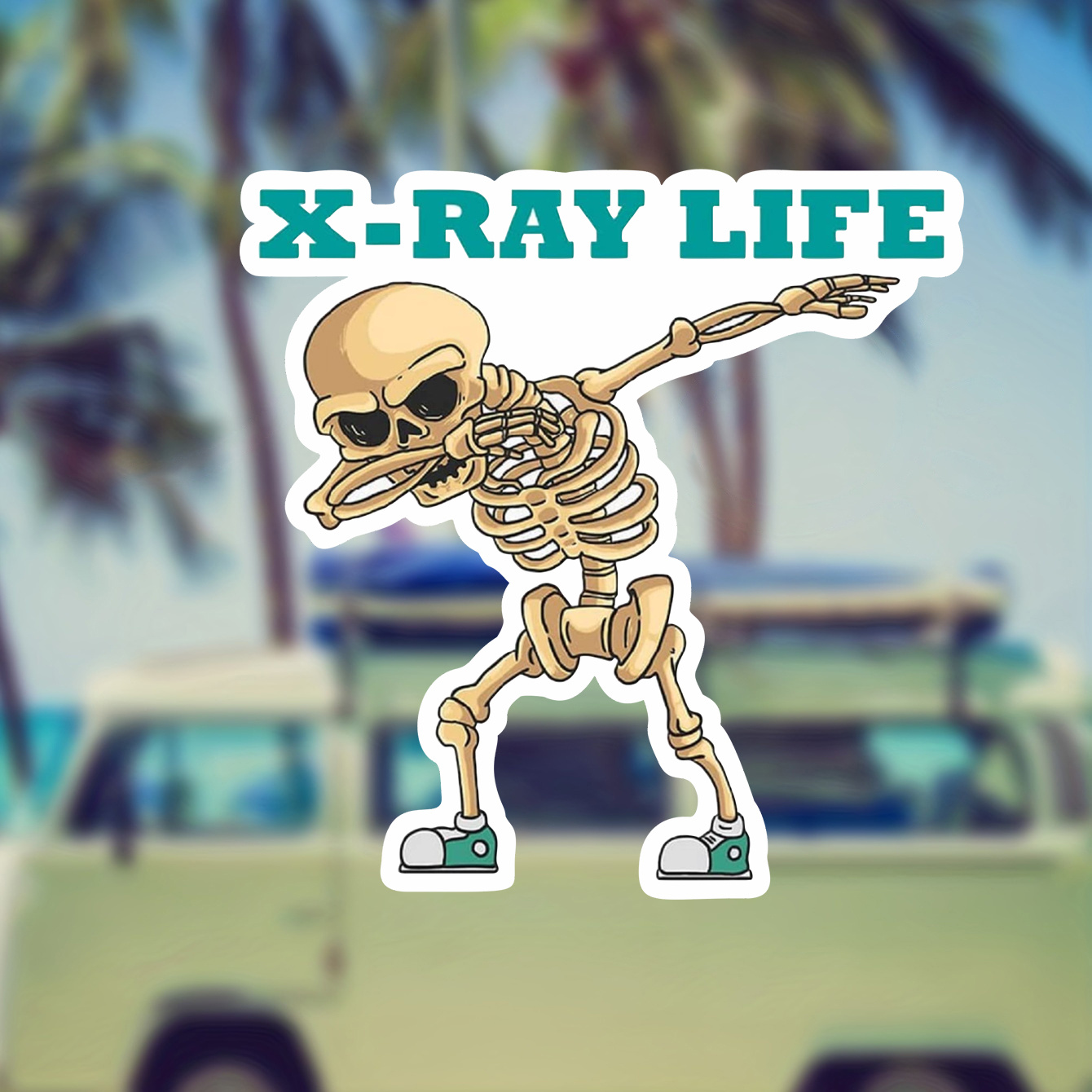 

X-ray Life Vinyl Sticker - Matte Finish, Cartoon & Fantasy Designs For Laptops, Water Bottles, Cars & More | Durable, Easy Apply Decal