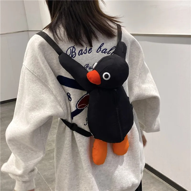 

1pc Cartoon Funny Cute Cuddle Penguin Backpack, Fashion Small Backpack