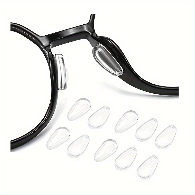 5pairs Non-slip Soft Glasses Nose Pads - Heightening D-shaped Adhesive Nose Stickers