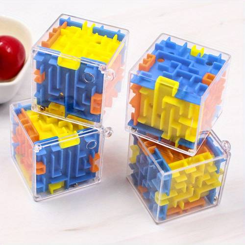 4pcs 3d puzzle toy mini rolling ball hand teasers toys children educational decompression toys novelty toy creative birthday event party favors classroom prizes for halloween christmas event party supplies halloween christmas