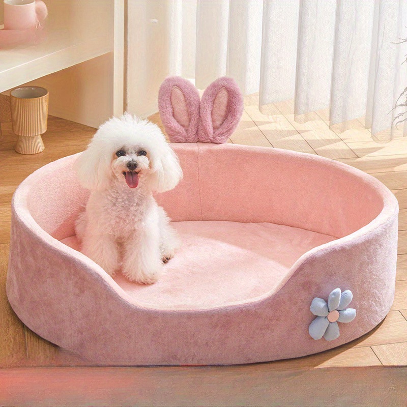 

Pet Kennel For 4 Seasons, Detachable And Washable Mat For Teddy Small Dog Pet, Cat Kennel, Rabbit Shaped Dog Bed