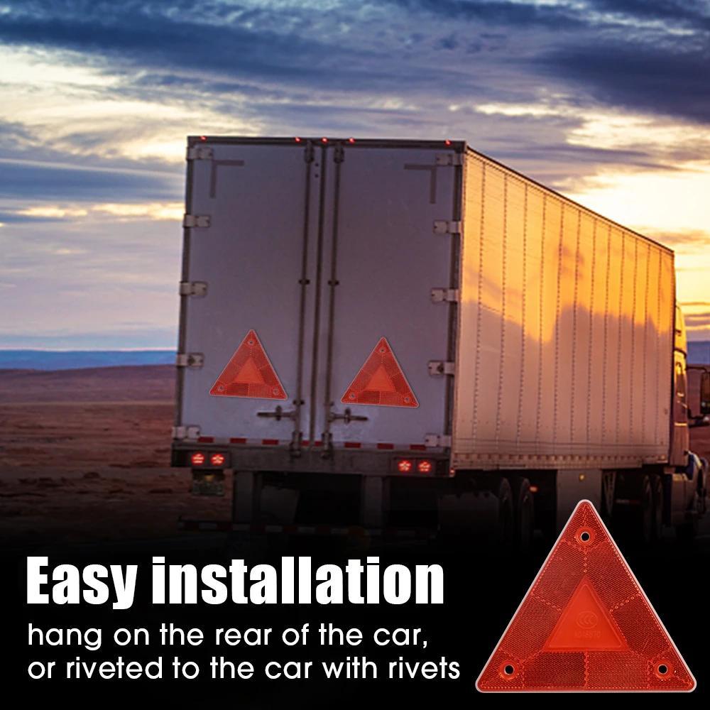 reflective warning s for stop sign safety reflector for trailer truck plate 2pcs 1pc details 2