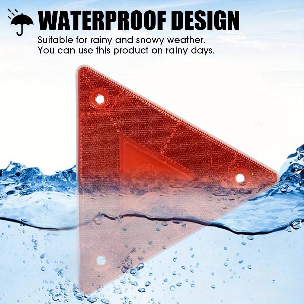 reflective warning s for stop sign safety reflector for trailer truck plate 2pcs 1pc details 4