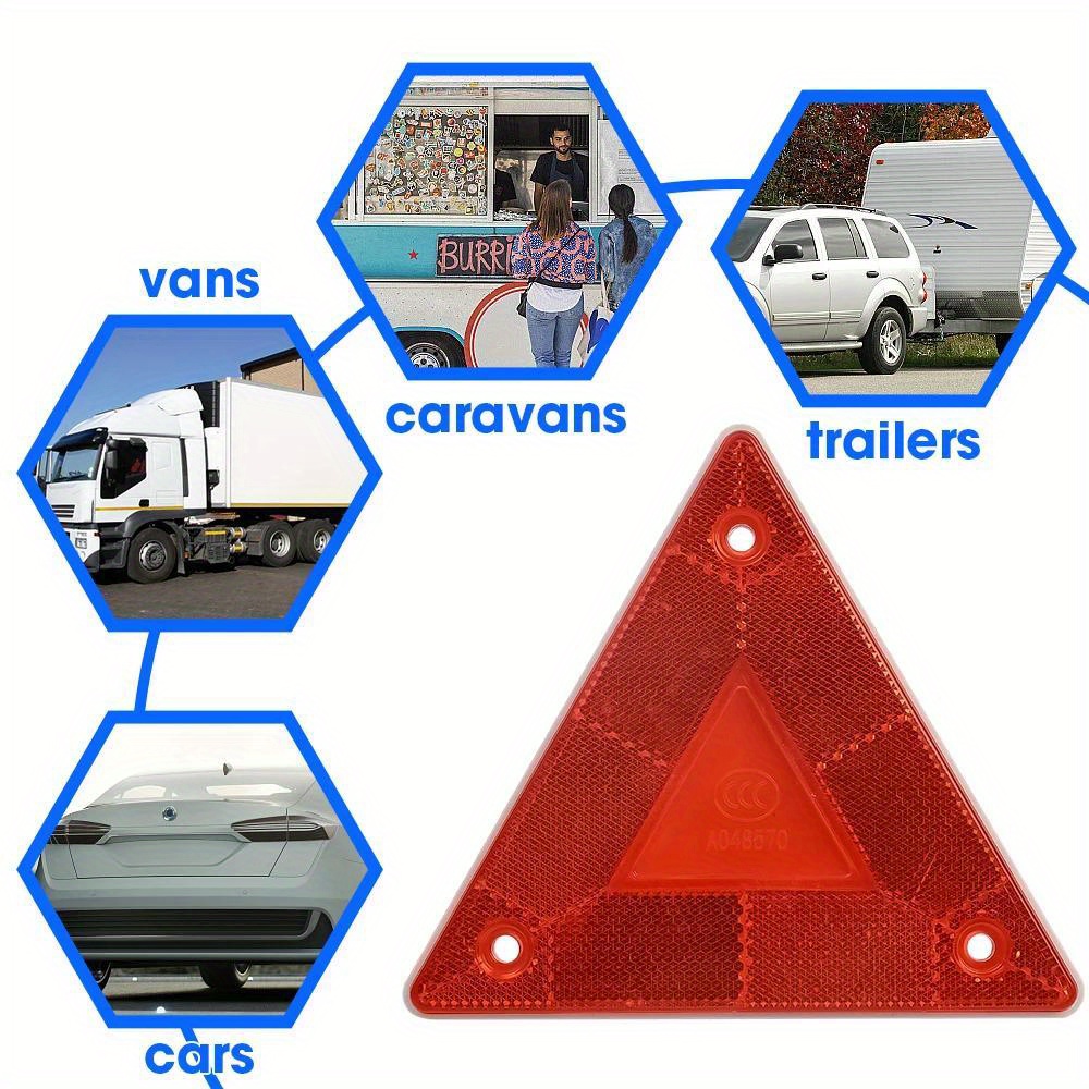reflective warning s for stop sign safety reflector for trailer truck plate 2pcs 1pc details 5