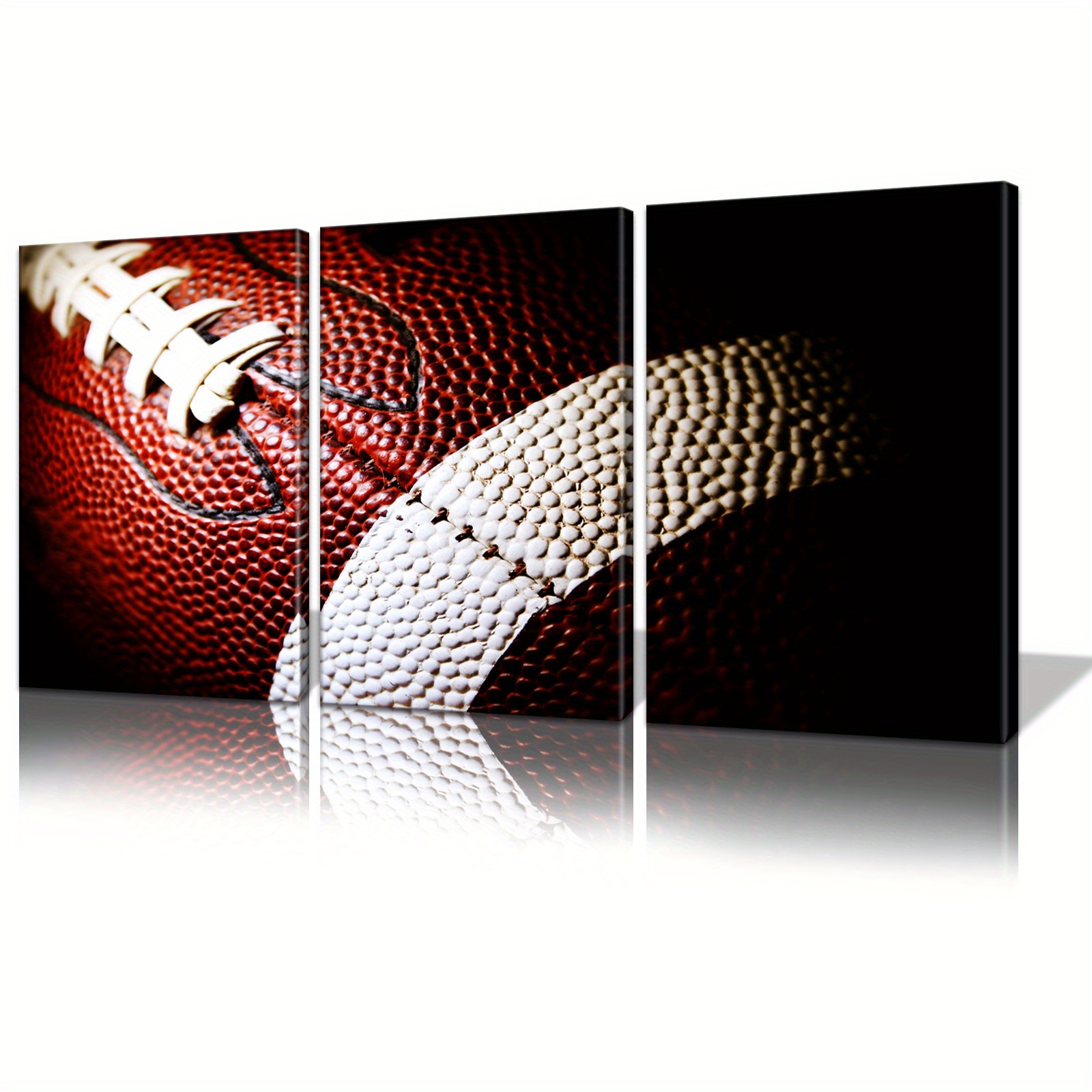 

3pcs Framed Sports Canvas Poster, Football Painting, Canvas Wall Art, Artwork Wall Painting For Gift, Bedroom, Office, Living Room, Cafe, Bar, Wall Decor, Home And Dormitory Decoration