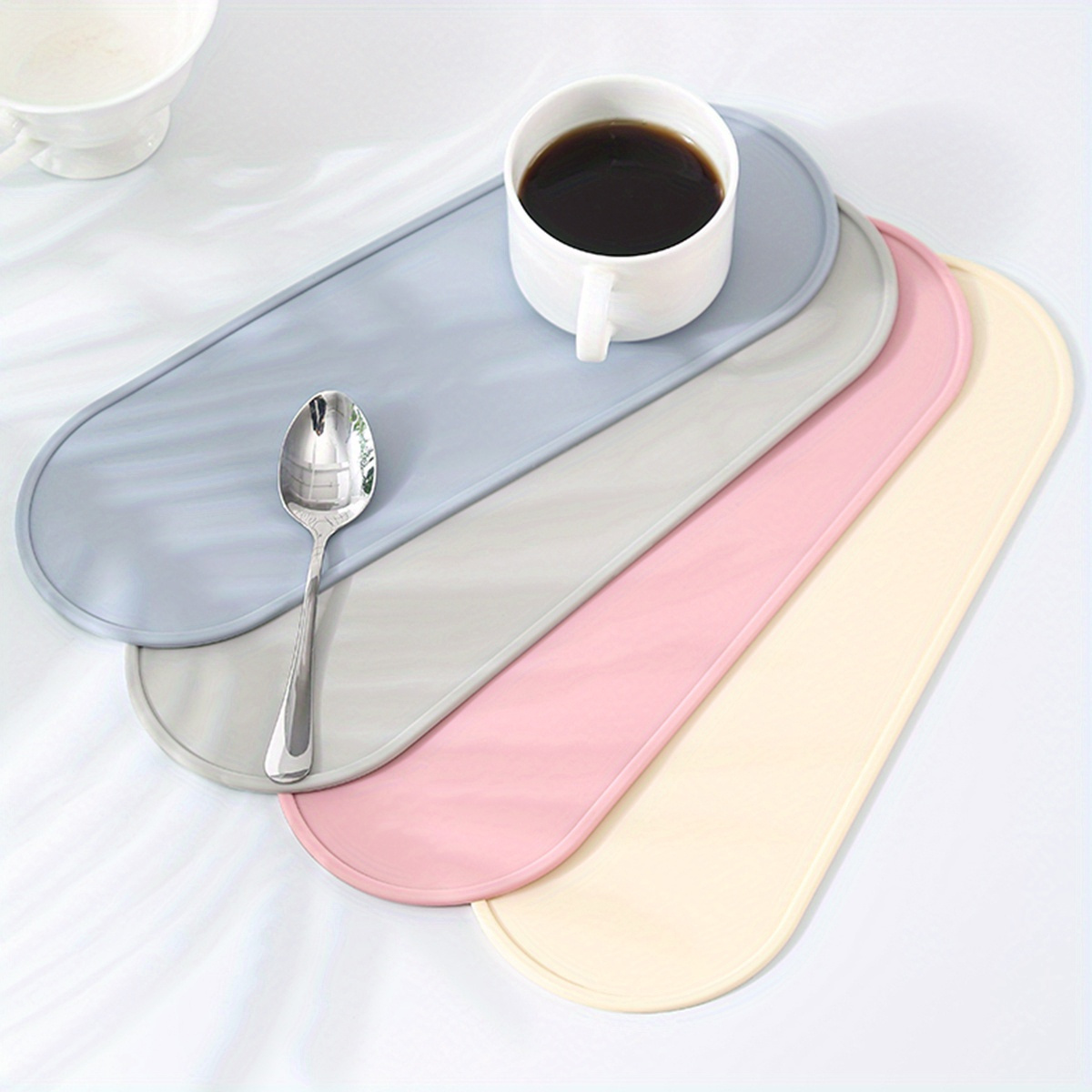 

1pc Premium Silicone Placemat - Heat-resistant, Waterproof & Oil-proof, Non-slip Dining Table Mat For Bowls, Plates & Cups