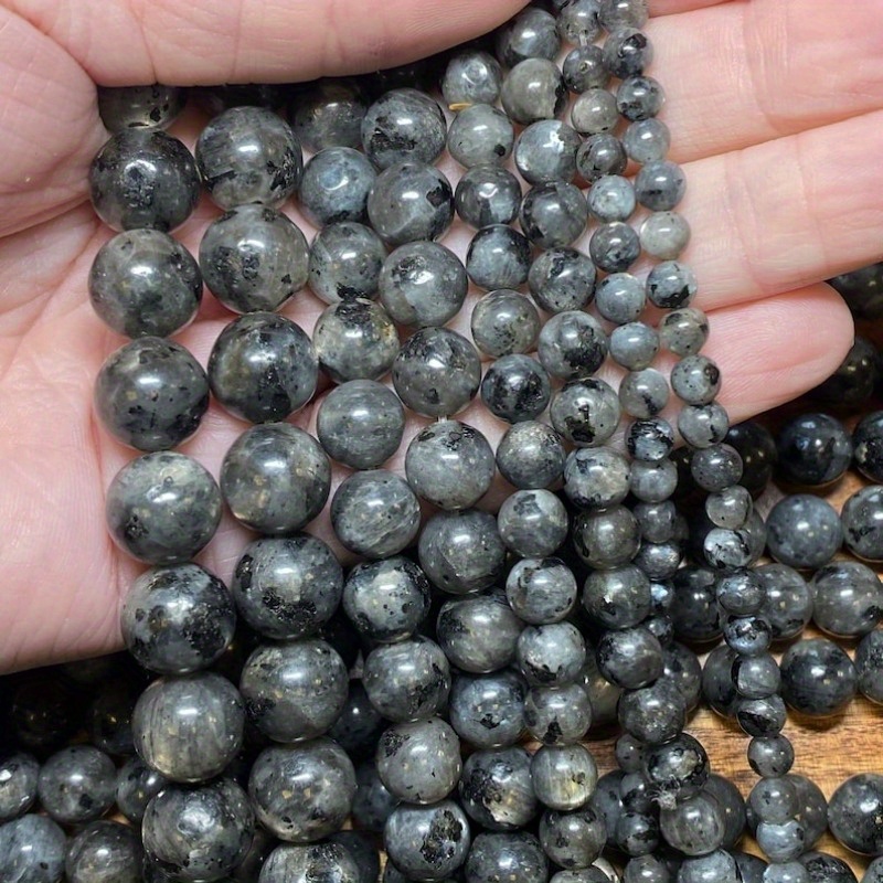 

1string Natural Black Labradorite Gemstone, Natural Stone Beads For Jewelry Making, Multiple Sizes Available