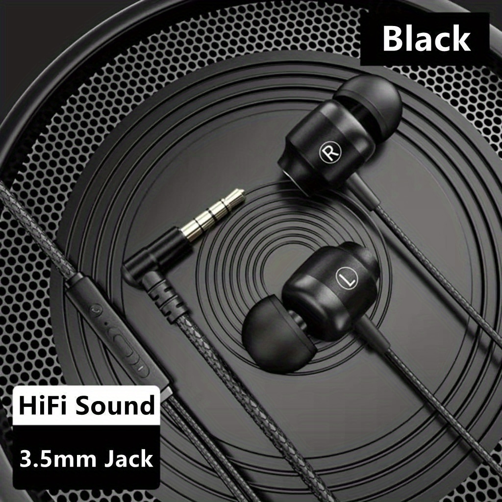 Image of 3.5mm Gaming Earphones With In-ear Design, Featuring Magnetic Wired Headphones That Deliver Hifi And , Compatible With Mobile Phones And Computers