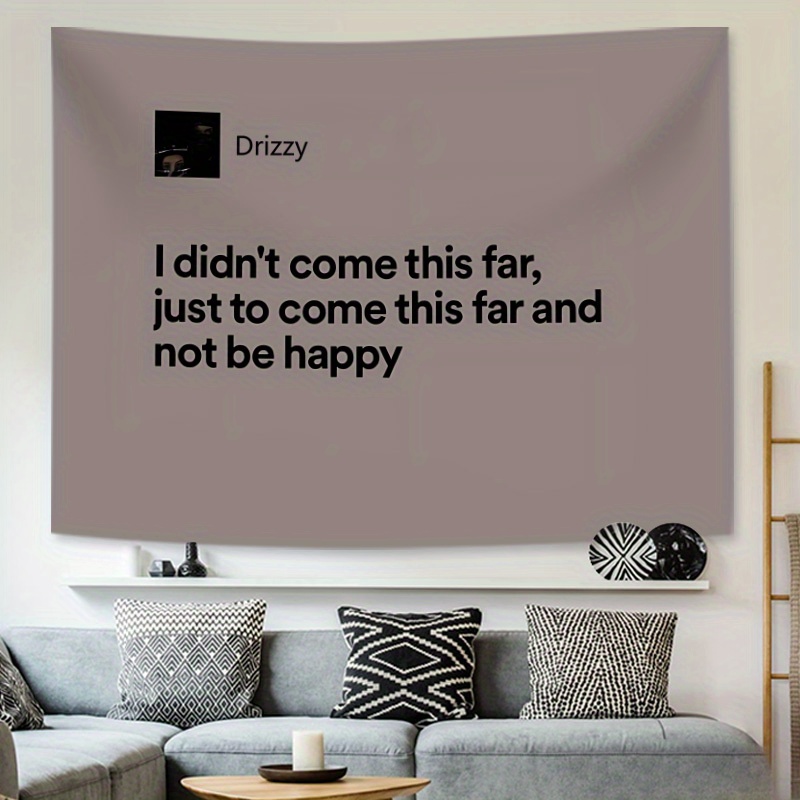 

Hip Hop Artist Lyrics Tapestry Aesthetic Wall Hanging Decor 78*59inches 90g Polyester Tapestry For Bedroom Home Office Decor Accessories Tapestries With Free Installation Package Gift For Fans