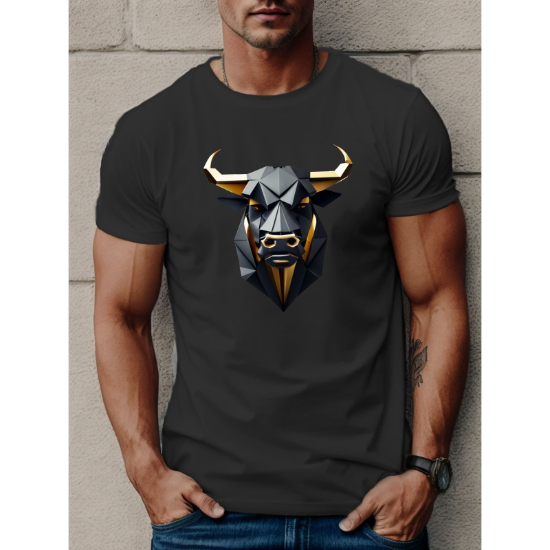 

Men's Graphic T-shirt - Casual Polyester , Short Sleeve, Round Neck, Summer Top With , Machine Washable