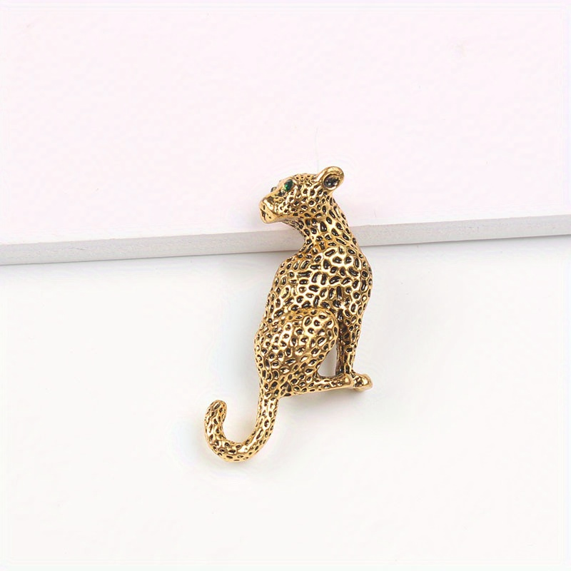 TEMU 1 Broche con de cebra negra, broche de aleación con de leopardo