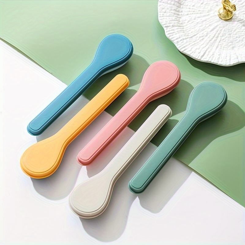 1 set stainless steel cutlery reusable food contact safe tableware portable fork and spoon set with storage box travel utensils details 6