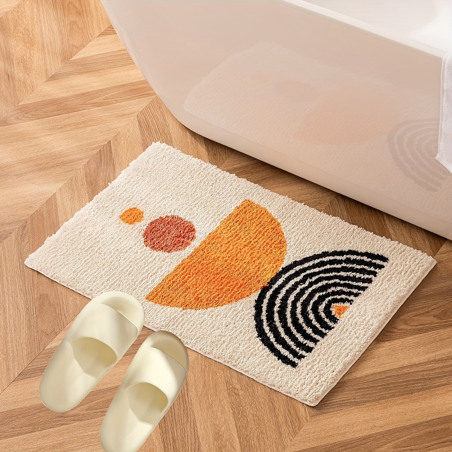 

1pc Non-slip Pad, Water-absorbent And Wear-resistant Soft Carpet, Suitable For Decorative Carpets In Bathrooms, Kitchens, Bedrooms, Living Rooms, And Passages