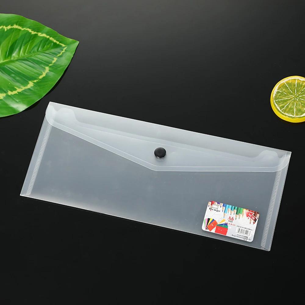 TEMU 1pc Bolsa de de Plástico A6 Sobre Transparente Carpeta Archivos Bolsa de Almacenamiento de Documentos Carpeta de