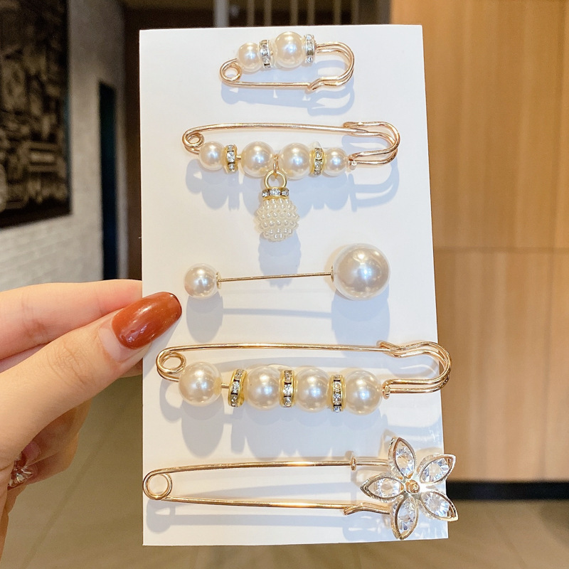 Image of 5pcs Retro Decorative Waist Clip Elegant Brooch Pin Stylish Clothes Decoration For Women