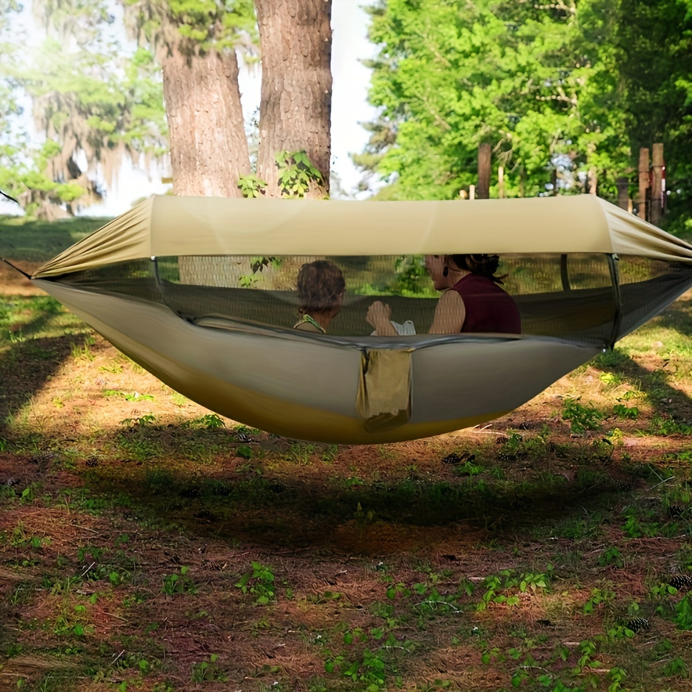 

Waterproof Double Hammock With Mosquito Net - Easy Setup, Perfect For Travel & Camping Mosquito Net For Patio Outdoor Hammock