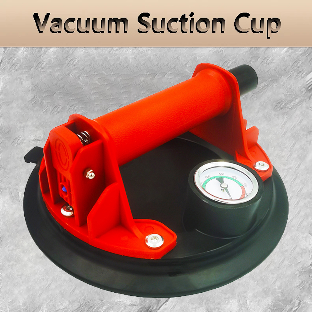8" Heavy Duty Suction Cups With Pressure Gauge, Glass Suction Cups To