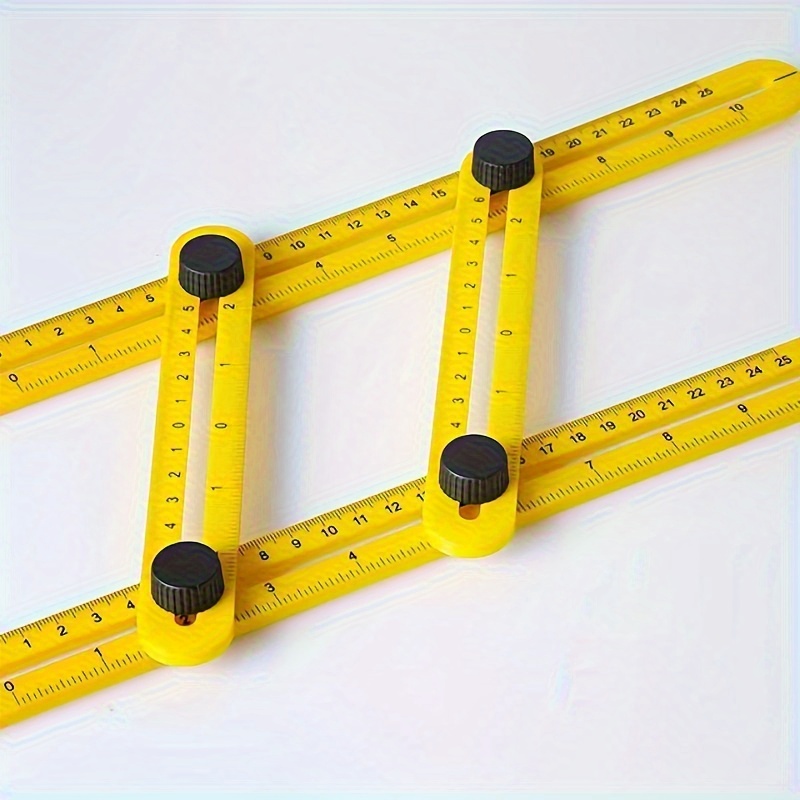 TEMU 4-in-1 Multifunctional Folding Ruler - Multi-angle, 4-sided Design With Abs Plastic Construction