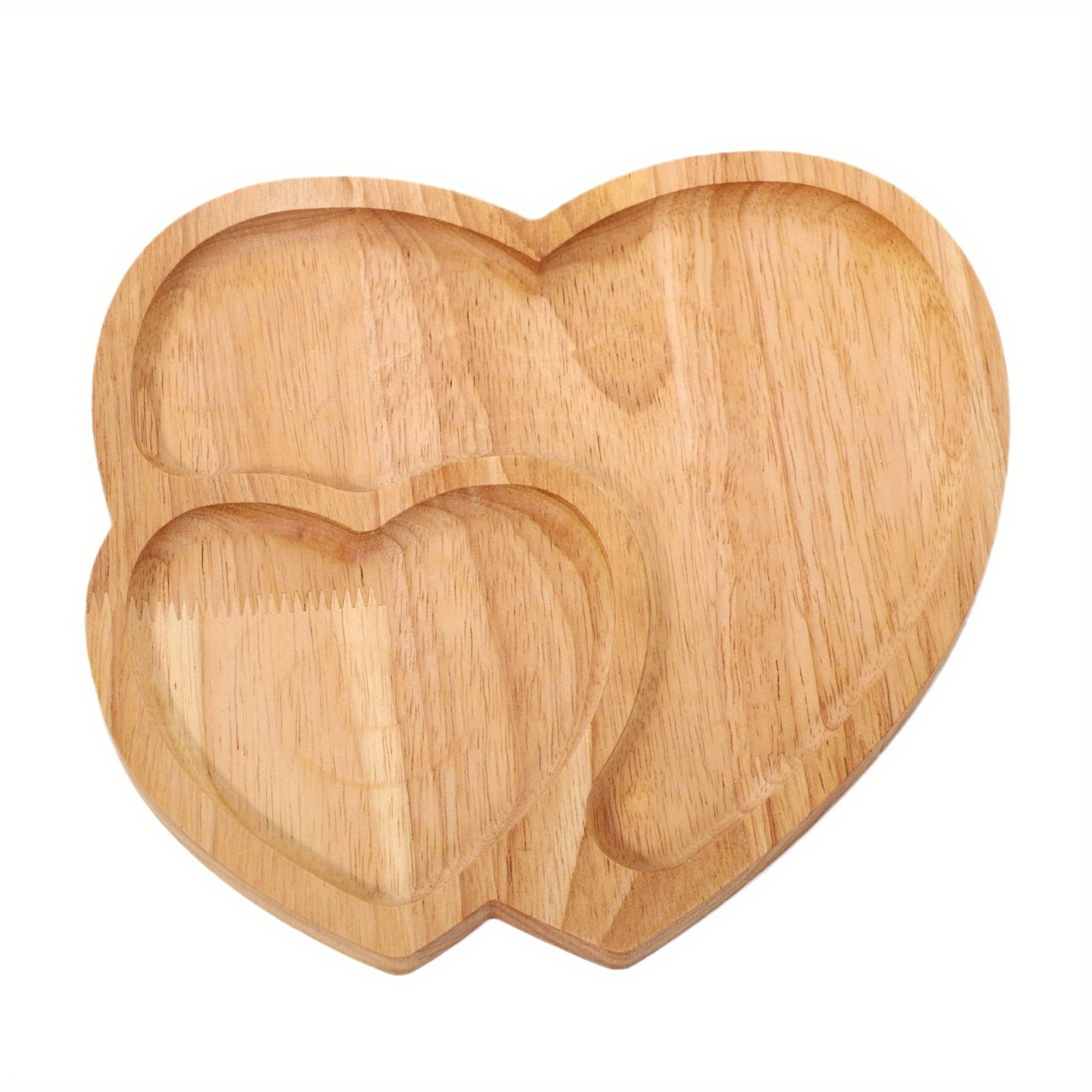 

Valentine's Day Heart-shaped Wooden Serving Tray - Perfect For Snacks, Drinks, Sushi, Steak, Pizza, Desserts & Breakfast - Ideal For Home Kitchen Decor