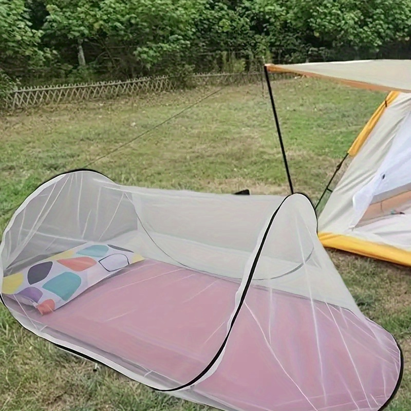 

1pc Pop-up Mosquito Net Tent, Portable Foldable Bed Canopy, Encrypted Mesh For Indoor & Outdoor Use, Ideal For Student Dorms & Camping, With Carrying Bag