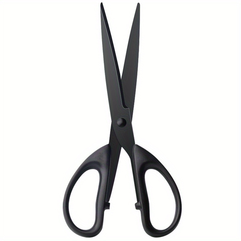1pc Black Office Scissors Household Portable Scissors Non Adhesive Hand Curtain Handmade Lace Paper Paper Cutter Barbecue, Kitchen Utensils