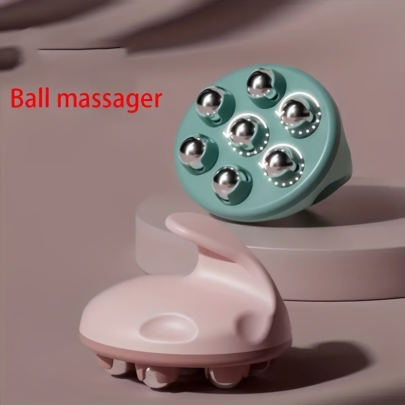 

Hand Held Massager, Full Body Massage Tool With Roller Ball Massager Manual 360-degree-roller For Muscle Back Neck Joint Foot Shoulder Leg Muscle Relaxation With Portable Design - Mother's Day Gift