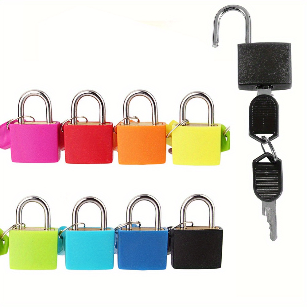 

2pcs Mini Luggage Locks With Keys, Portable Luggage Locks For Travel, Storage Cabinets And Vacation Suitcases