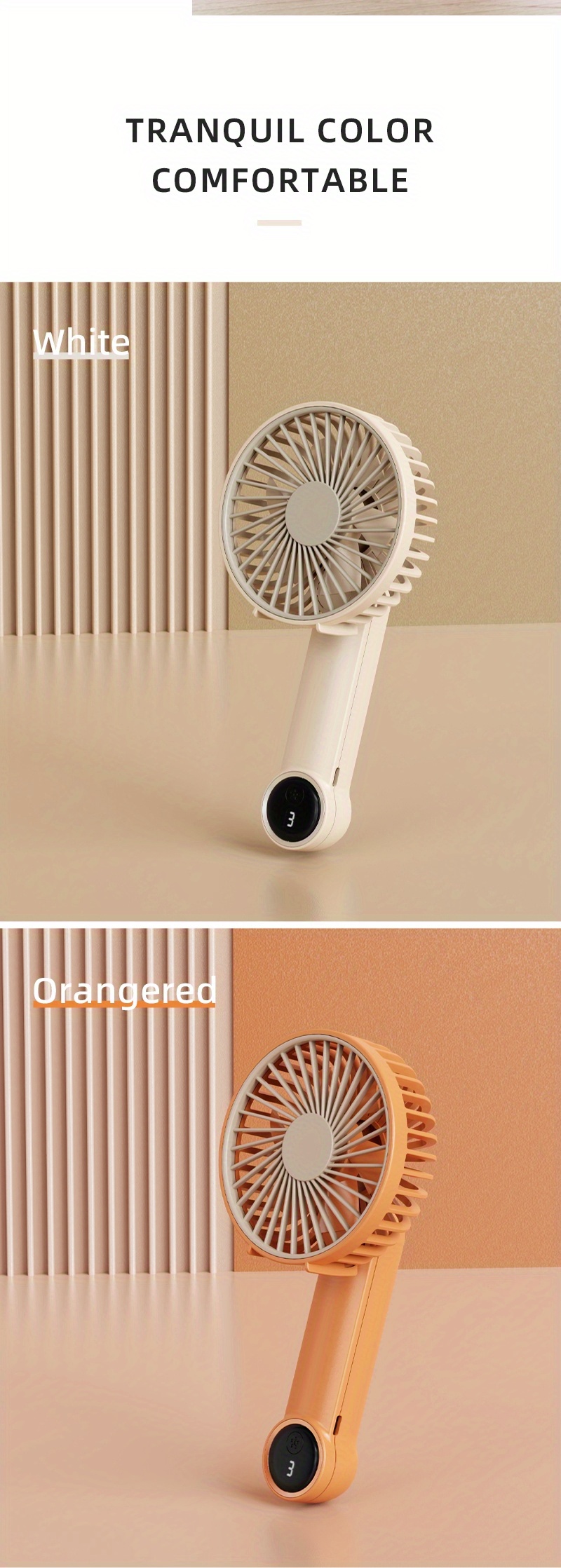 1pc compact handheld usb fan with adjustable     and long lasting battery function quiet personal air cooling fan for   outdoor activities ideal gift details 8