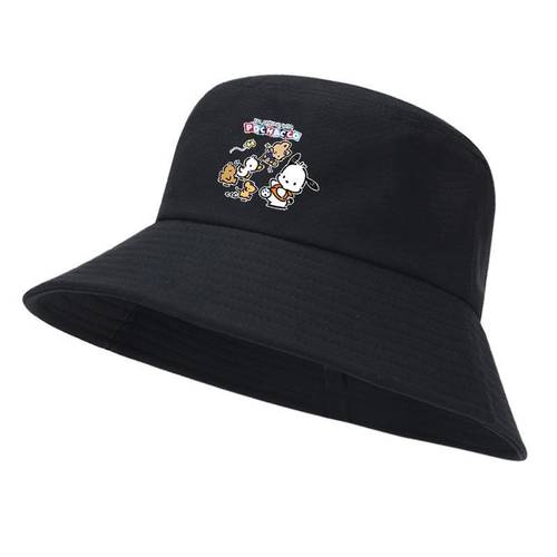 Sanrio Pochacco Fisherman Hat, Unisex Sunshade Bucket Hat, Casual Style With Cute Dog Print Basin Hats