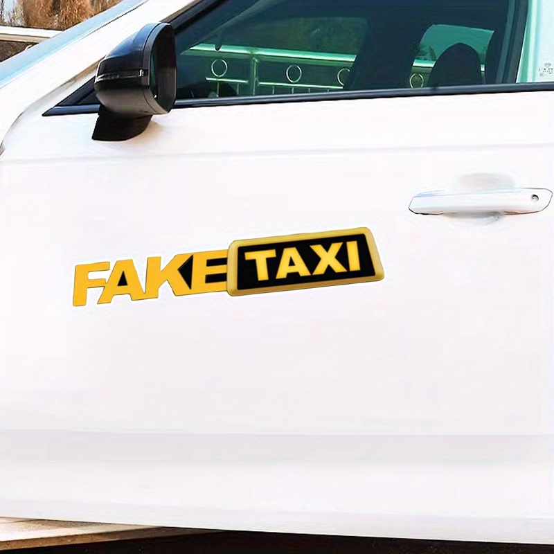 

Taxi Car Decal Vinyl Prank Sticker Funny Adult Humor Decals For Car, Self-adhesive Car Accessory Laptop Window