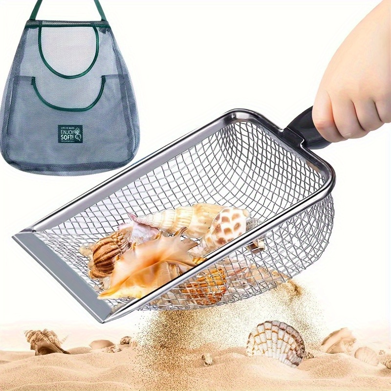 

1pc Beach Shell Collector With Mesh Filter, Contemporary Style For Collecting Shells, Shark Teeth, Toy Storage, Swims Accessories Organizer
