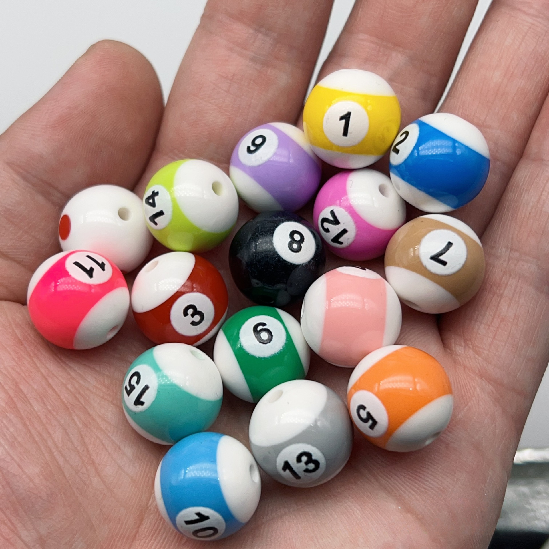 

Billiard Beads Couple Bracelets 8 Or 9 Ball Resin Beads Beaded Diy Bracelet Mobile Phone Chain Cultural And Creative Gift Accessories