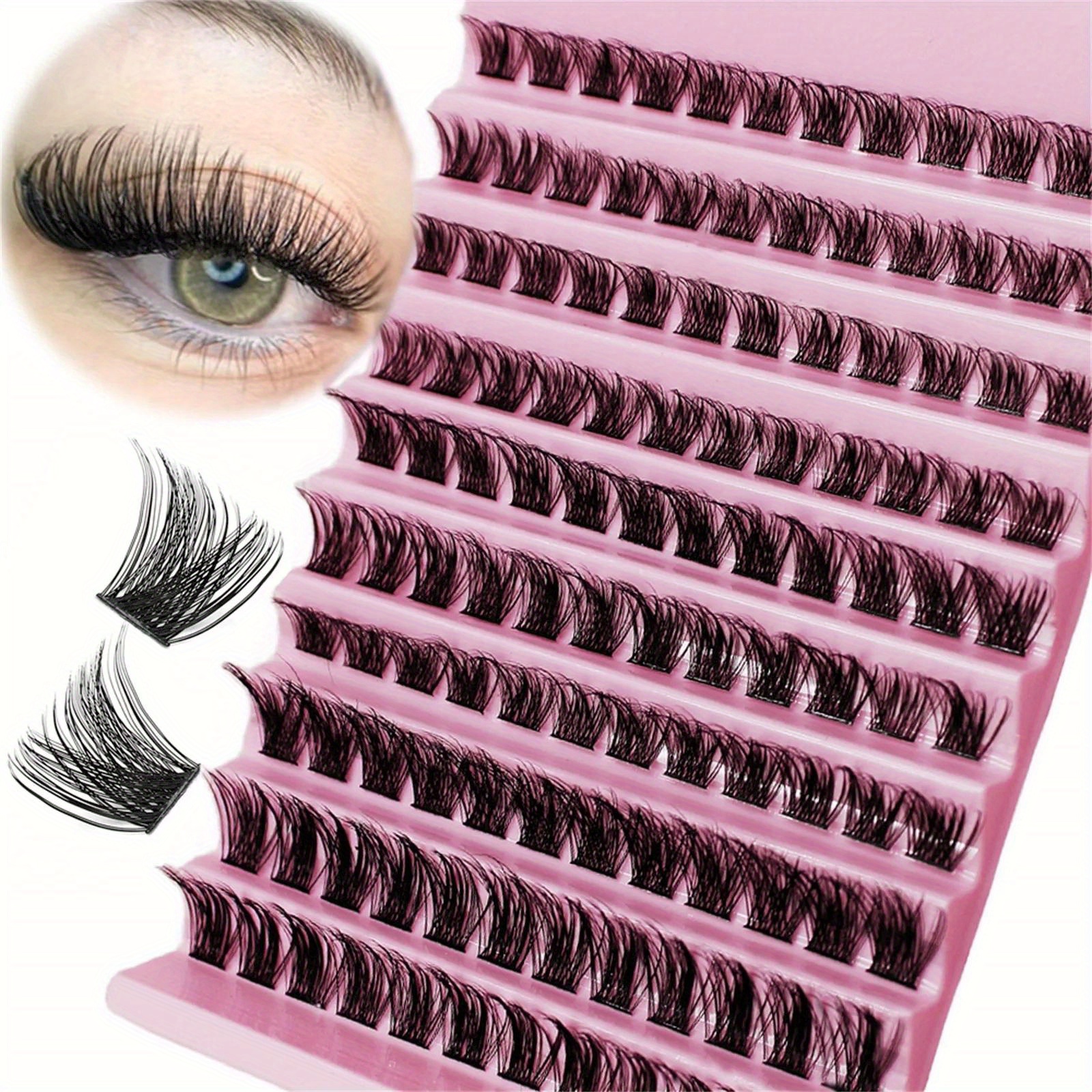 Diy Lash Clusters Kit Cluster Lashes 8-16mm Wispy Individual Lashes Extensions Natural Look Lashes D Fluffy Cluster Lashes