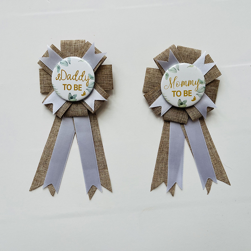 

Mother's Day & Father's Day Celebration And Expectant Parent Ribbon Brooch Set - Ideal For Welcoming Events, No Batteries Needed, Featherless, Suitable For All Ages