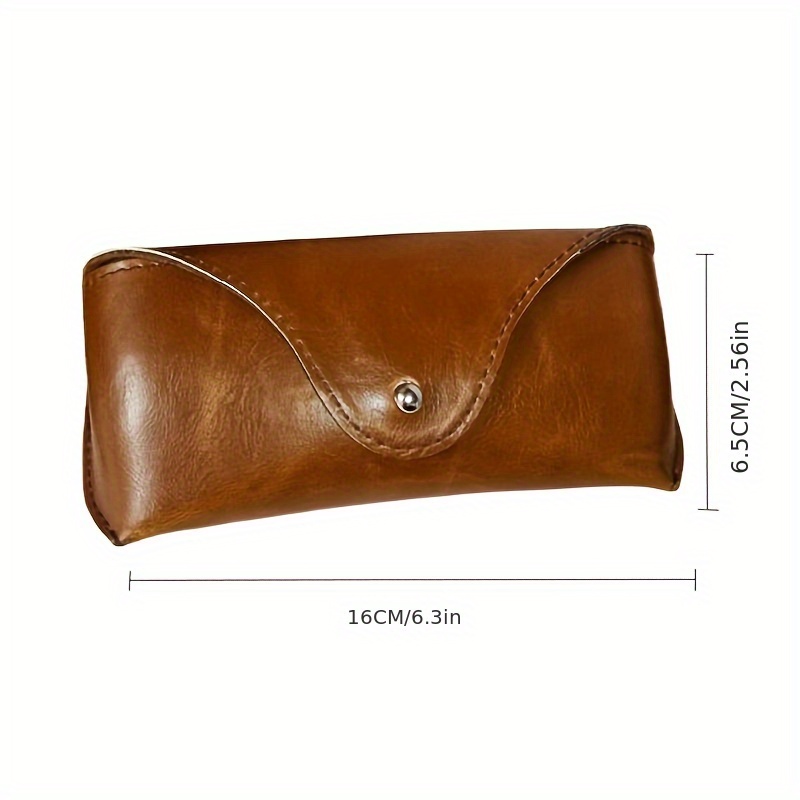 

Elegant Large Capacity Genuine Leather Glasses Case, Clip-on Eyewear Storage Box For Men And Women, Fashion Accessories