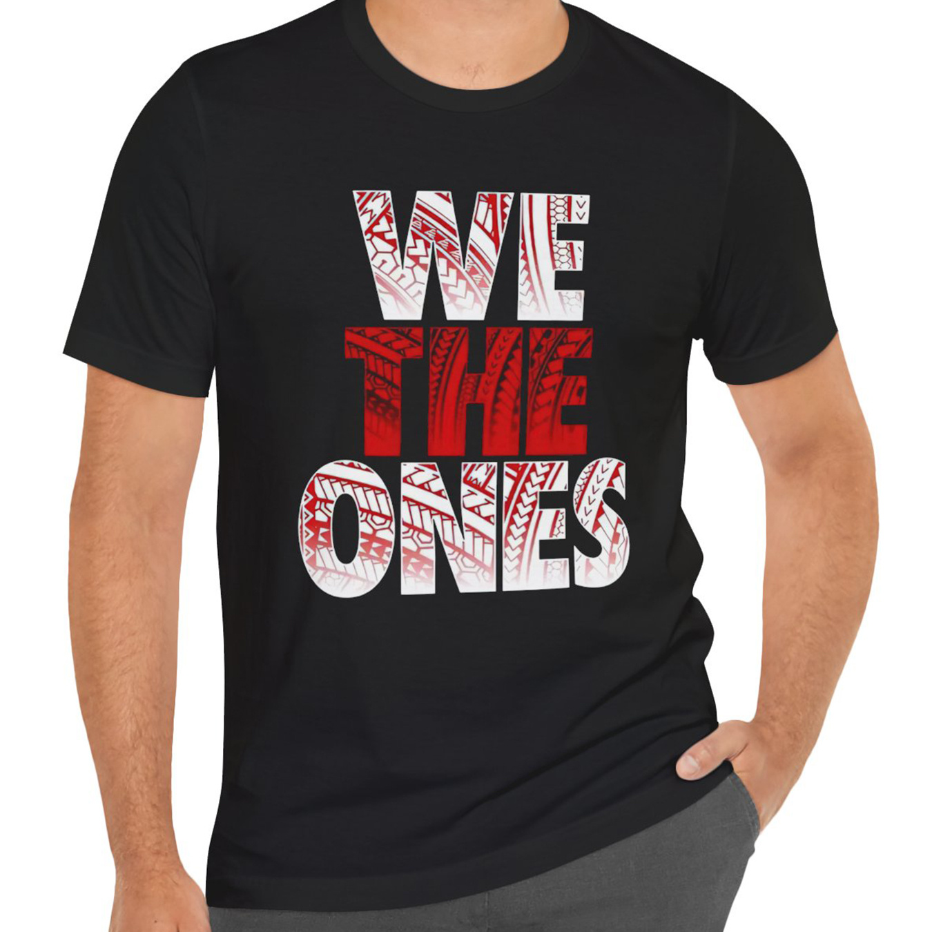 

We The Ones Print, Men's Round Crew Neck Short Sleeve, Simple Style Tee Fashion Regular Fit T-shirt, Casual Comfy Breathable Top For Spring Summer Holiday Leisure Vacation Men's Clothing As Gift
