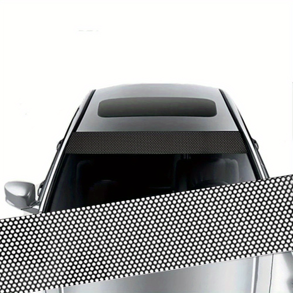 TEMU 135x21cm Car Front Windshield Stickers Anti-uv Privacy Window Stickers For Auto Front Windshield Windscreen Decals